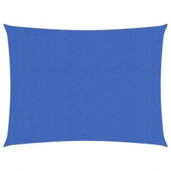 Voile d'ombrage 160 g/m² rectangulaire bleu 5x6 m PEHD