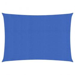 Voile d'ombrage 160 g/m² rectangulaire bleu 6x8 m PEHD