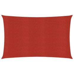 Voile d'ombrage 160 g/m² Rouge 3x4 m PEHD