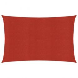 Voile d'ombrage 160 g/m² Rouge 2,5x3,5 m PEHD