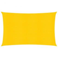 Voile d'ombrage 160 g/m² rectangulaire jaune 6x8 m PEHD