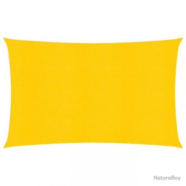 Voile d'ombrage 160 g/m rectangulaire jaune 6x8 m PEHD