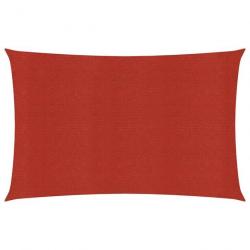 Voile d'ombrage 160 g/m² Rouge 2x3,5 m PEHD