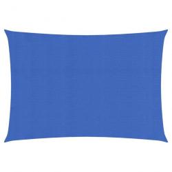 Voile d'ombrage 160 g/m² rectangulaire bleu 2,5x5 m PEHD