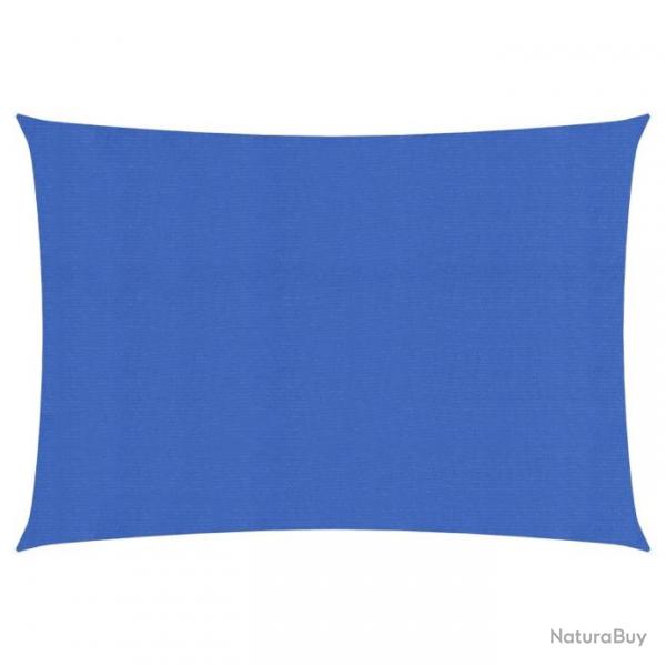 Voile d'ombrage 160 g/m rectangulaire bleu 2,5x5 m PEHD