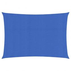 Voile d'ombrage 160 g/m² rectangulaire bleu 3,5x5 m PEHD