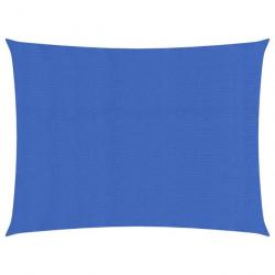 Voile d'ombrage 160 g/m² rectangulaire bleu 4x5 m PEHD