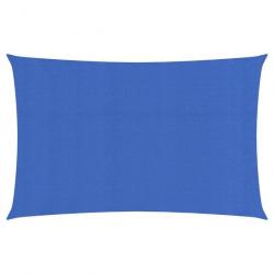 Voile d'ombrage 160 g/m² rectangulaire bleu 3x6 m PEHD