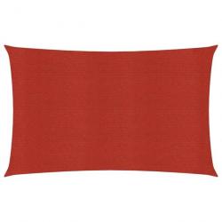 Voile d'ombrage 160 g/m² Rouge 3x6 m PEHD