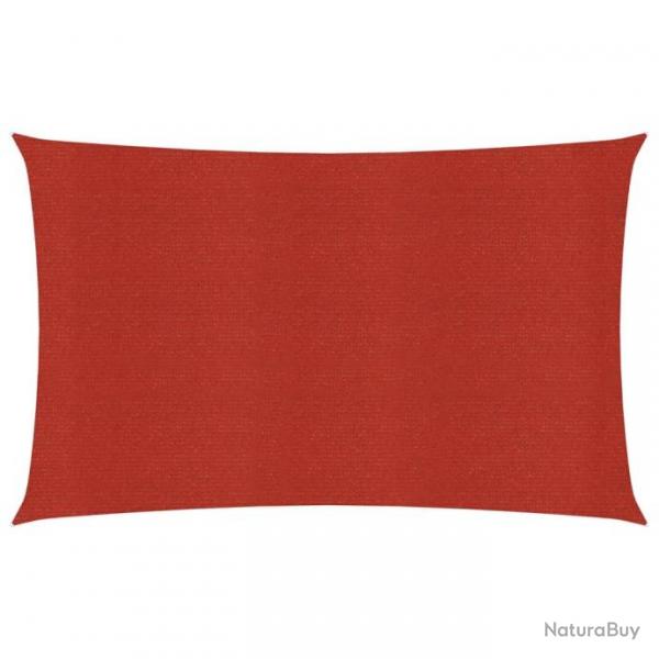 Voile d'ombrage 160 g/m Rouge 3x6 m PEHD