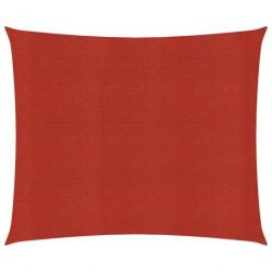 Voile d'ombrage 160 g/m² Rouge 4x4 m PEHD