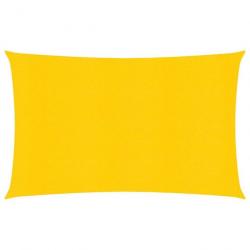 Voile d'ombrage 160 g/m² rectangulaire jaune 5x7 m PEHD