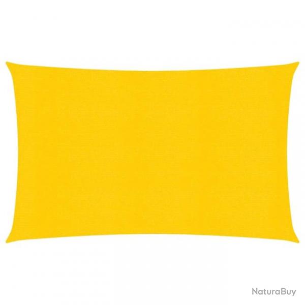 Voile d'ombrage 160 g/m rectangulaire jaune 5x7 m PEHD