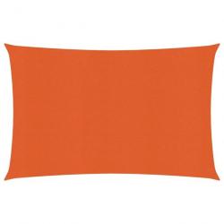 Voile d'ombrage 160 g/m² rectangulaire orange 4x5 m PEHD