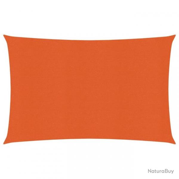 Voile d'ombrage 160 g/m rectangulaire orange 4x5 m PEHD