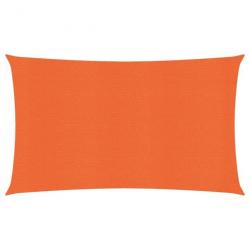 Voile d'ombrage 160 g/m² rectangulaire orange 3x6 m PEHD