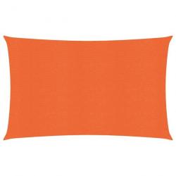 Voile d'ombrage 160 g/m² rectangulaire orange 5x7 m PEHD