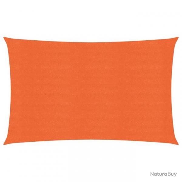 Voile d'ombrage 160 g/m rectangulaire orange 5x7 m PEHD