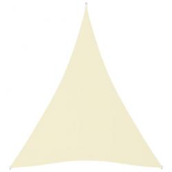 Voile de parasol tissu oxford triangulaire 5x7x7 m crème