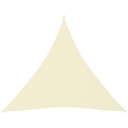 Voile de parasol tissu oxford triangulaire 6x6x6 m crème