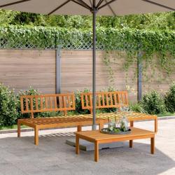 Canapés centraux palette de jardin 2 pcs bois massif d'acacia