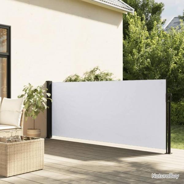 Auvent latral rtractable blanc 120x600 cm