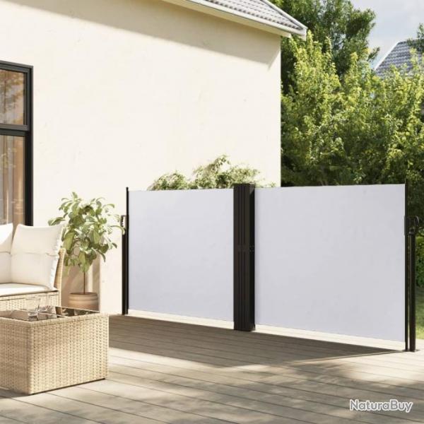 Auvent latral rtractable blanc 140x600 cm