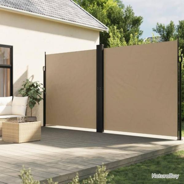 Auvent latral rtractable beige 220x1000 cm