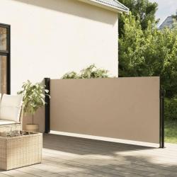 Auvent latéral rétractable beige 140x500 cm