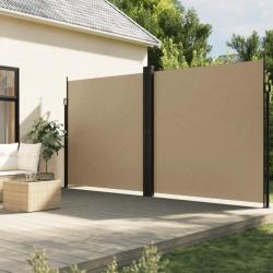 Auvent latéral rétractable beige 200x600 cm