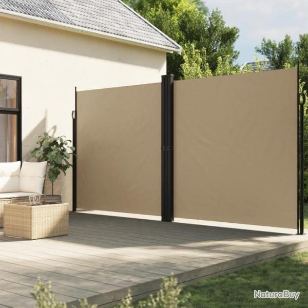 Auvent latral rtractable beige 220x600 cm