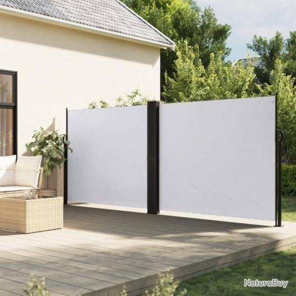 Auvent latral rtractable blanc 160x600 cm