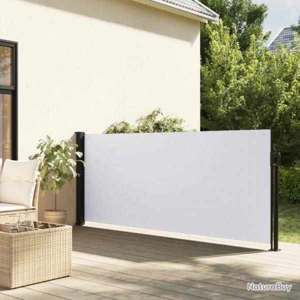 Auvent latral rtractable blanc 100x500 cm