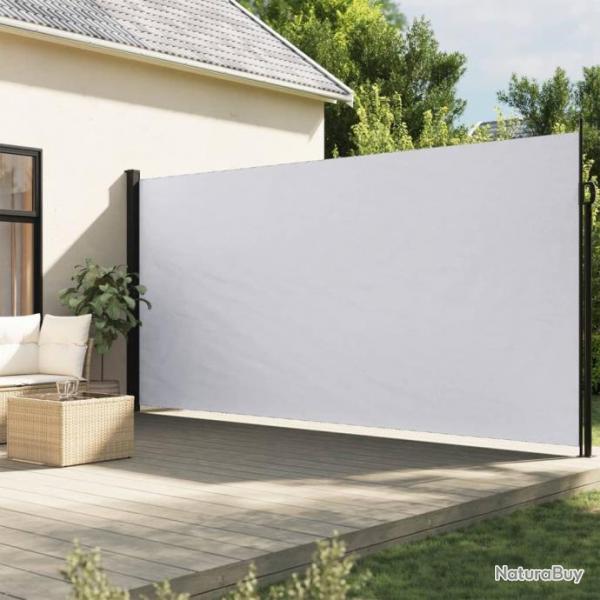 Auvent latral rtractable blanc 220x600 cm