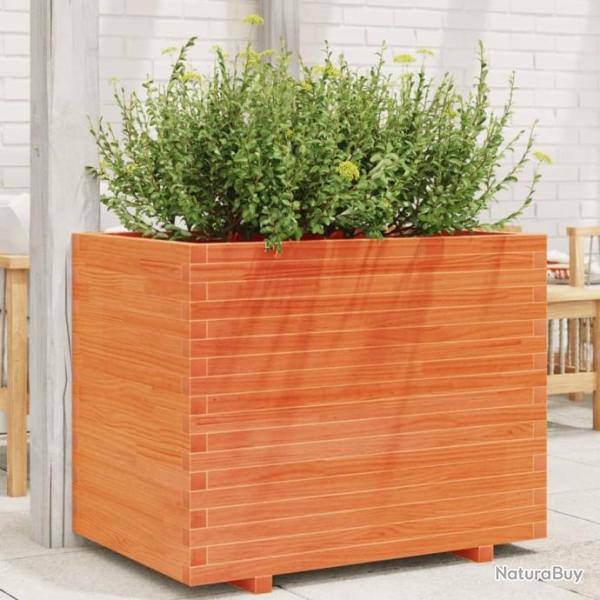 Jardinire cire marron 90x60x72 cm bois de pin massif