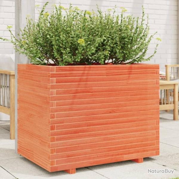 Jardinire cire marron 90x60x72,5 cm bois de pin massif