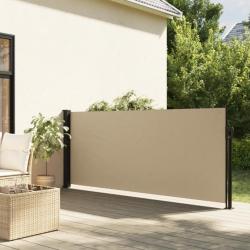 Auvent latéral rétractable beige 120x600 cm