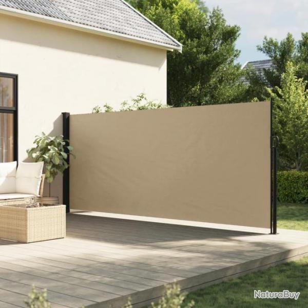 Auvent latral rtractable beige 180x300 cm