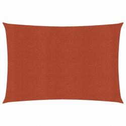 Voile d'ombrage 160g/m² rectangulaire terre cuite 3,5x4,5m PEHD