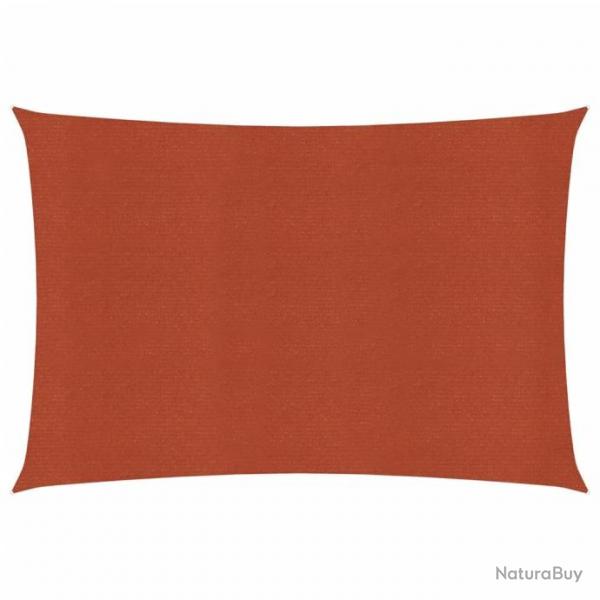 Voile d'ombrage 160g/m rectangulaire terre cuite 3,5x4,5m PEHD