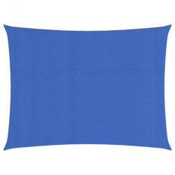 Voile d'ombrage 160g/m² rectangulaire bleu 3,5x4,5 m PEHD