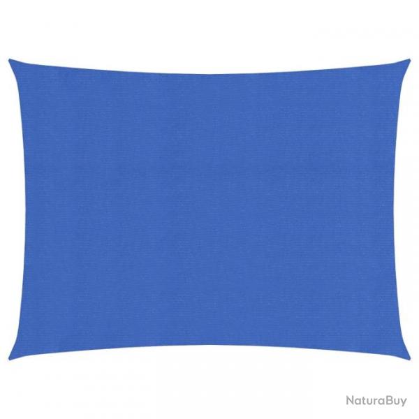 Voile d'ombrage 160g/m rectangulaire bleu 3,5x4,5 m PEHD