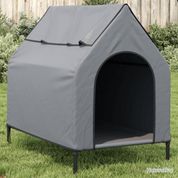 Niche pour chien anthracite tissu Oxford et acier