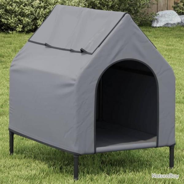 Niche pour chien anthracite tissu Oxford et acier