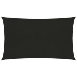 Voile d'ombrage 160 g/m² Noir 2,5x5 m PEHD