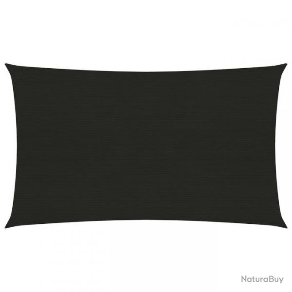 Voile d'ombrage 160 g/m Noir 2,5x5 m PEHD