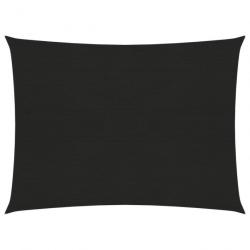 Voile d'ombrage 160 g/m² Noir 2x2,5 m PEHD