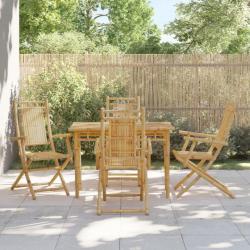 Chaises pliables de jardin lot de 4 53x66x99 cm bambou