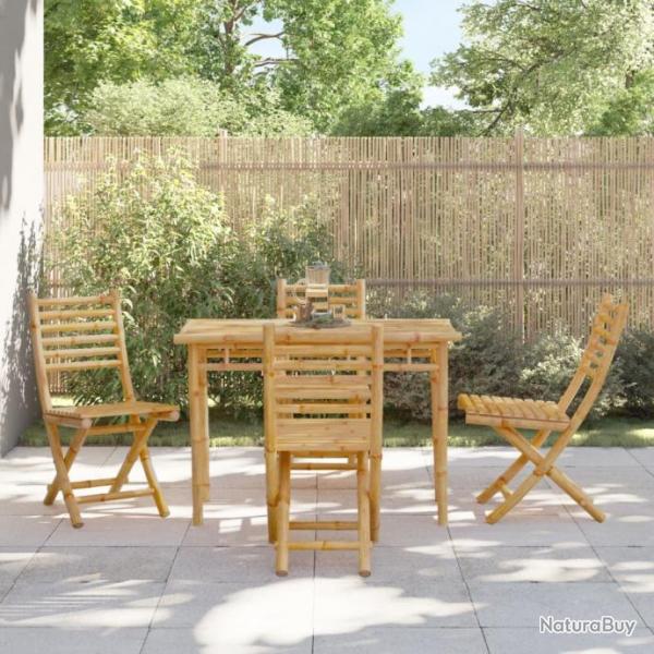 Chaises pliables de jardin lot de 4 43x54x88 cm bambou