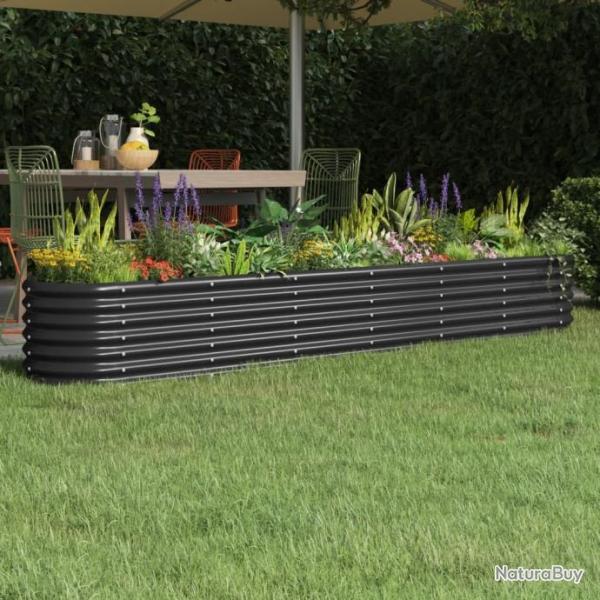 Lit surlev de jardin Acier enduit de poudre Anthracite